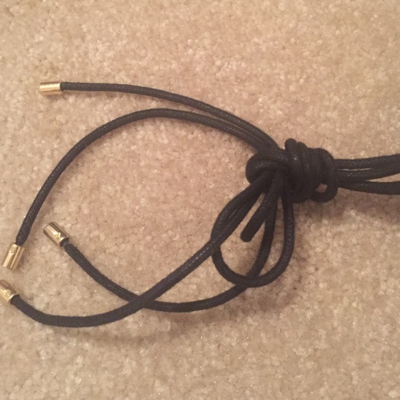 Black lace up ballerina flats - Picture 3 of 4